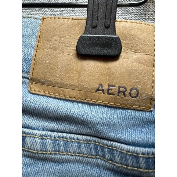 Aeropostale Jeans Women 30 Blue Slim Straight Leg Light Wash Mid Rise Ankle - Picture 12 of 13